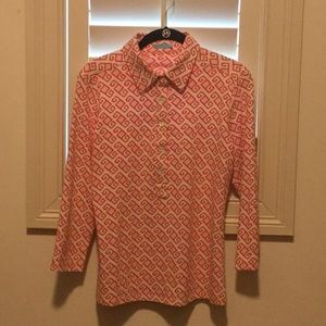 J McLaughlin printed top